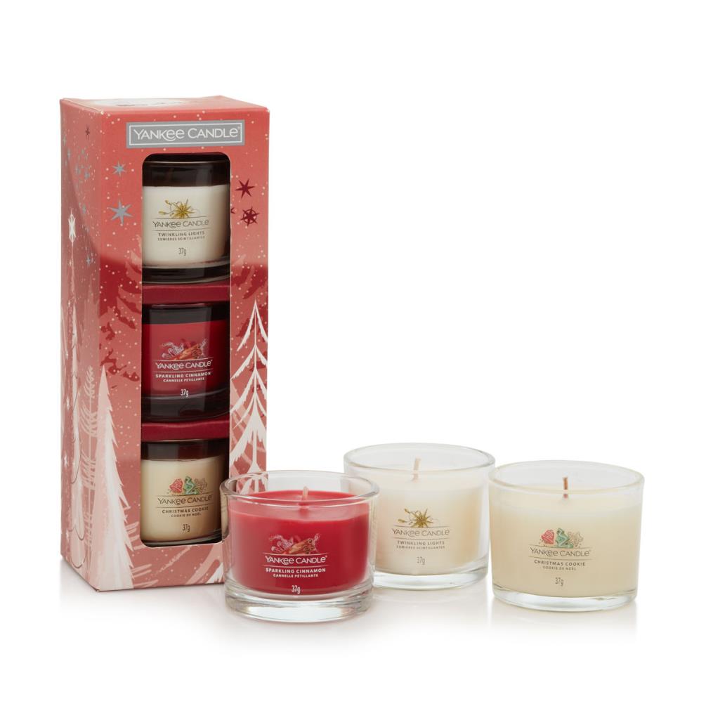 Yankee Candle 3 Filled Votive Candle Christmas Gift Set £10.79